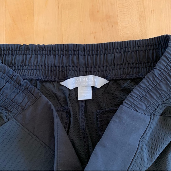 Athleta Textured Brooklyn Jogger Black Casual Athletic Pants Ankle Crop Size 10 - Picture 6 of 10